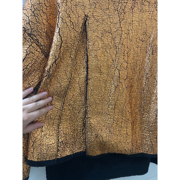 3.1 PHILLIP LIM Foil Copper Black CUT AWAY Self Underlayer SWEATSHIRT S - Picture 4 of 11